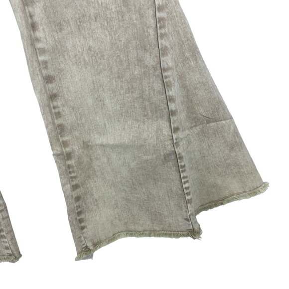 Blue B Collection Vintage-Inspired Flared Denim Pants - Size Medium Tan - Picture 2 of 7
